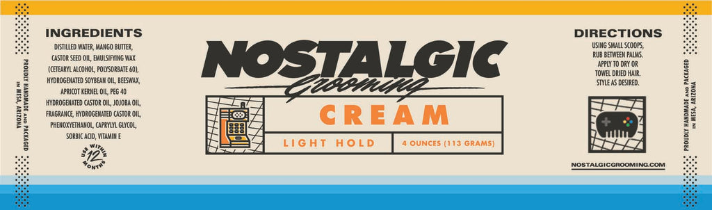 Cream Light Hold Water Based Pomade (Classic) – Nostalgic Grooming